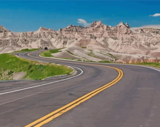 North Dakota Road paint by numbers