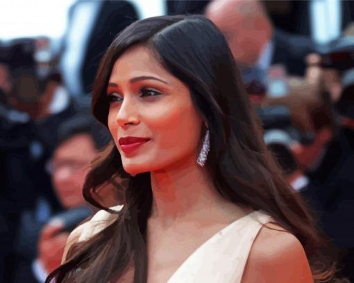 Pretty Freida Pinto paint by numbers