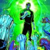 Superhero Green Lantern paint by numbers