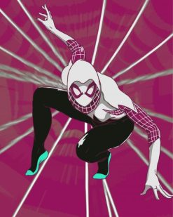 Superhero Spider Gwen paint by numbers