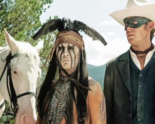The Lone Ranger Movie paint by numbers