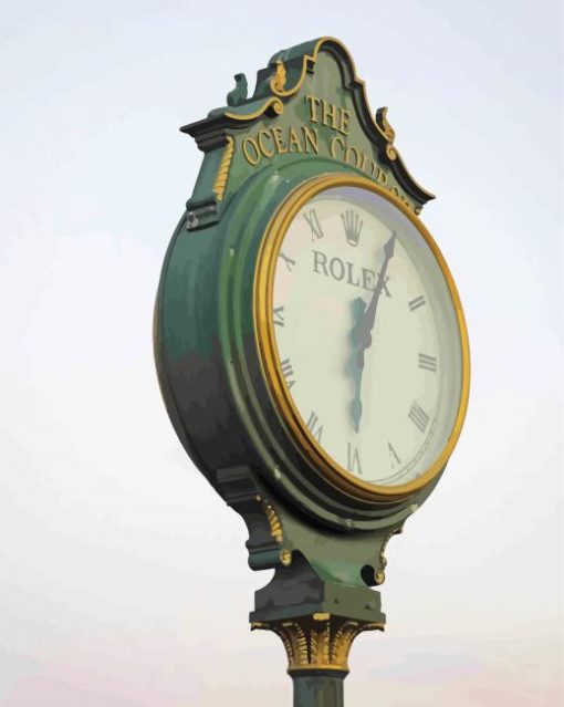 The Ocean Course Rolex Clock paint by numbers
