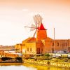 Windmill Trapani In Italy paint by numbers