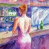 Woman At The Bar Art paint by numbers