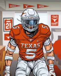 Aesthteic Texas Football paint by numbers