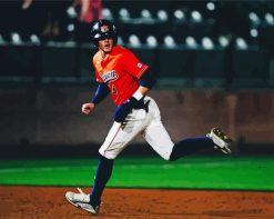 Auburn Tigers Baseball Player paint by numbers