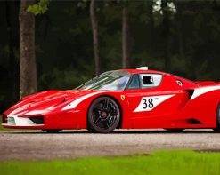 Cool Red Racing Car paint by numbers
