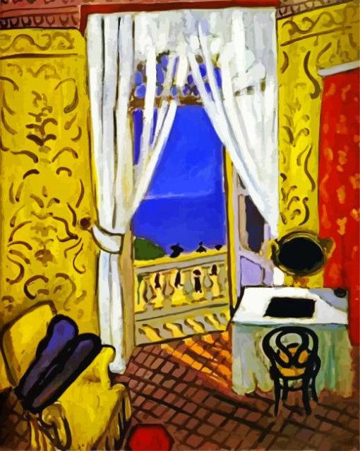 Interior with A Violin Case By Henri Matisse paint by numbers