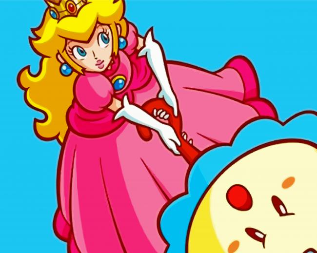Princess Peach paint by numbers