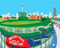 Wrigley Field Illustration paint by number