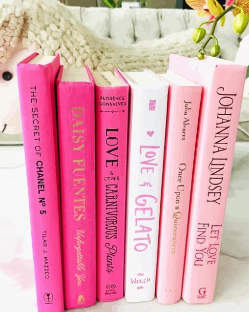 Pink Books paint by numbers