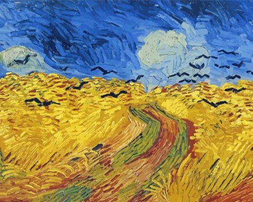 Wheatfield With Crows Van Gogh paint by numbers