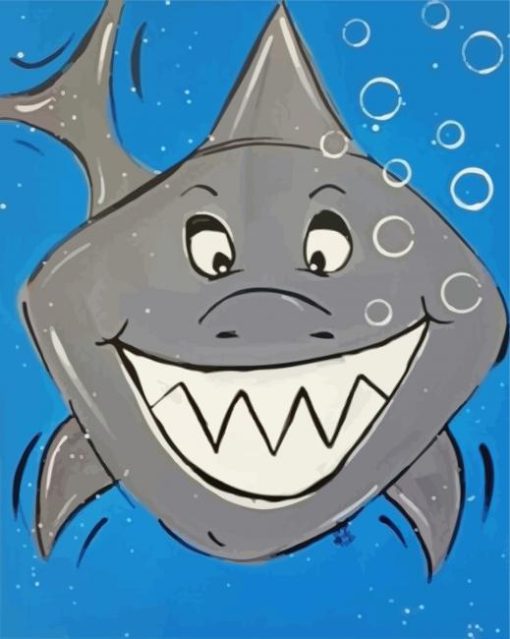 Cute Shark paint by numbers