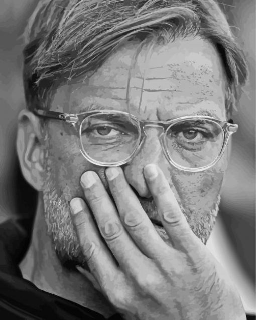 Black And White Jurgen Klopp paint by numbers