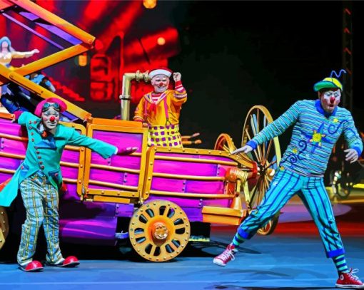 Circus Clowns paint by numbers