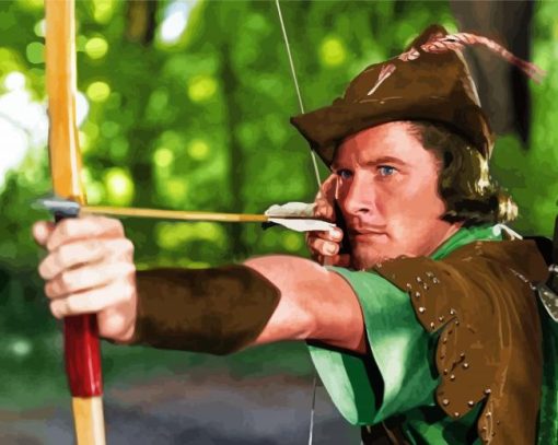 Aetshetic Errol Flynn Robin Hood paint by numbers