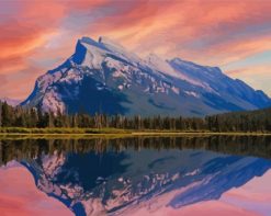 Mt Rundle Sunset paint by numbers