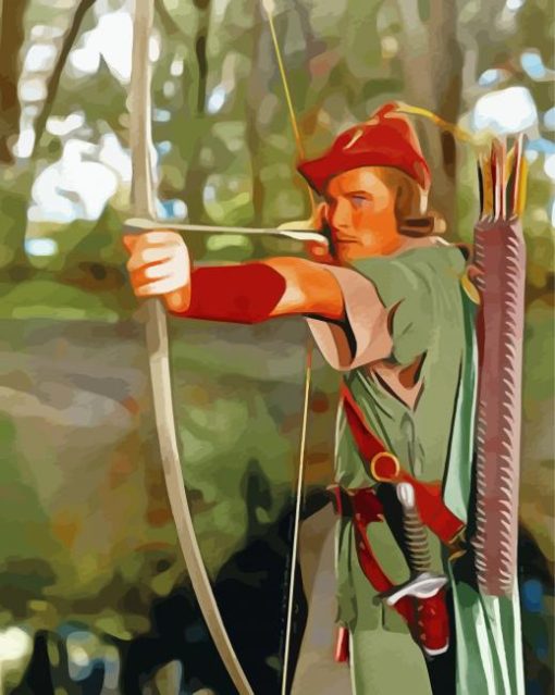 Errol Flynn Robin Hood paint by numbers