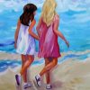 Aesthetic Besties At The Beach paint by numbers