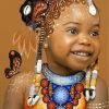 Black Little Girl paint by numbers