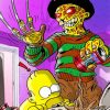 Freddy Krueger The Simpsons paint by numbers
