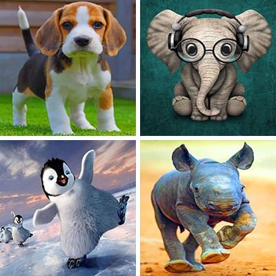 Baby Animals painting by numbers