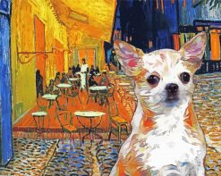 Chihuahua Van Gogh Chihuahua Van Gogh paint by numbers