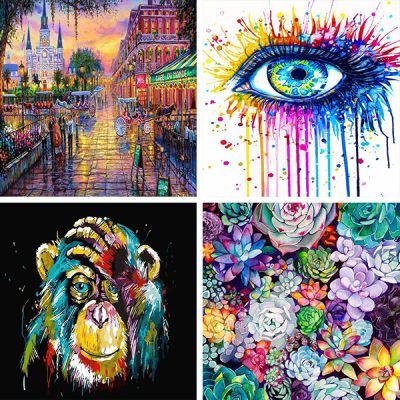 Colorful painting by numbers