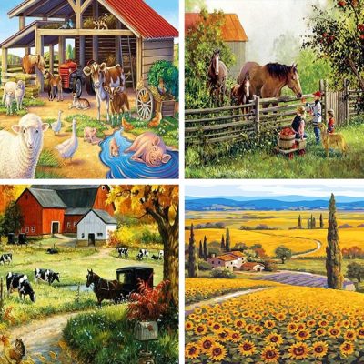 Farm house painting by numbers