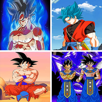 Goku painting by numbers