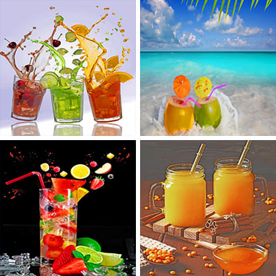 Juices painting by numbers