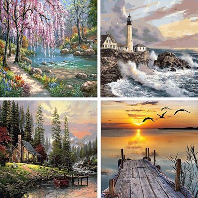 Landscape painting by numbers