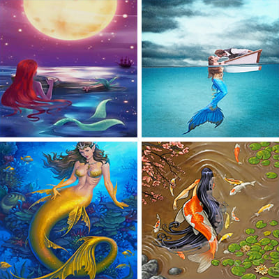 Mermaid painting by numbers