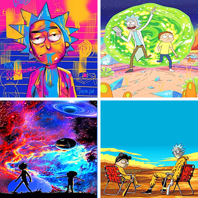Rick and Morty painting by numbers