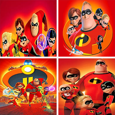 The Incredibles painting by numbers