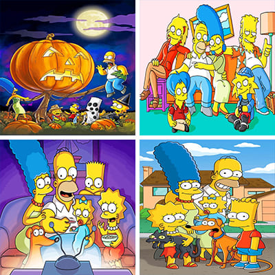 The simpsons painting by numbers