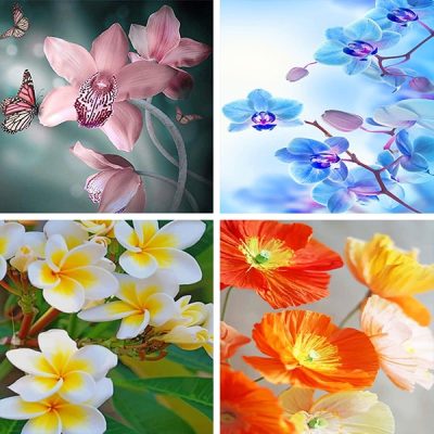 Tropical Flowers painting by numbers