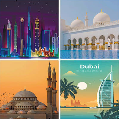 United Arab Emirates painting by numbers