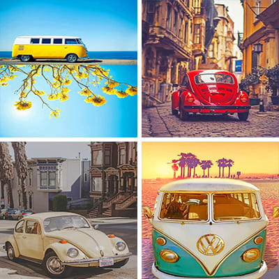 Volkswagens painting by numbers