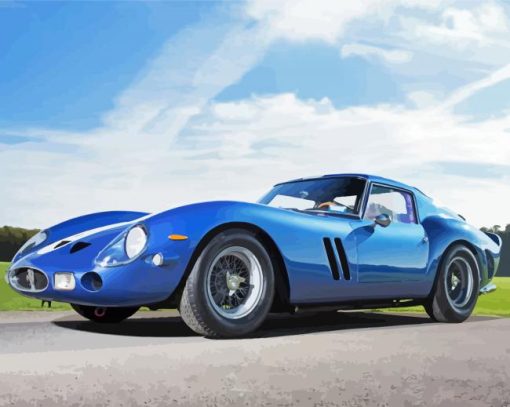 Blue Ferrai 250 GTO paint by numbers