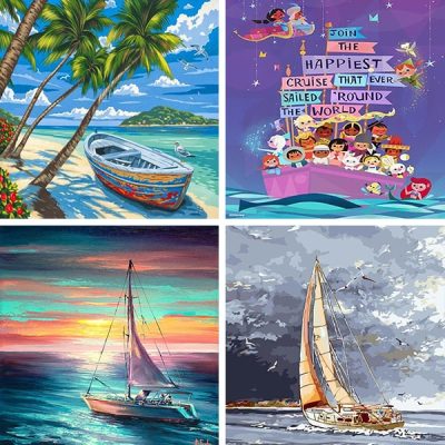 boat painting by numbers