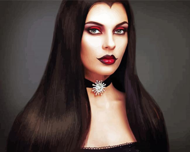 Cool Female Vampire paint by numbers