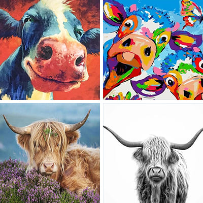 cow painting by numbers