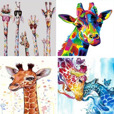 giraffe painting by numbers
