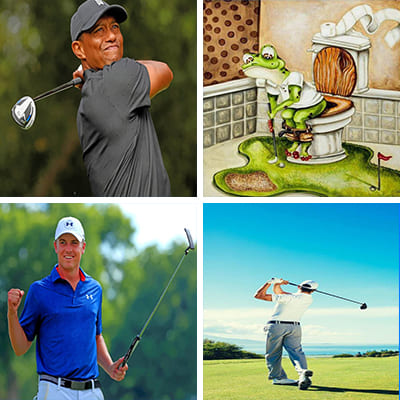 golfers painting by numbers