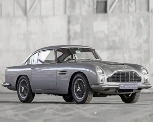 Grey Aston Martin DB4 paint by numbers