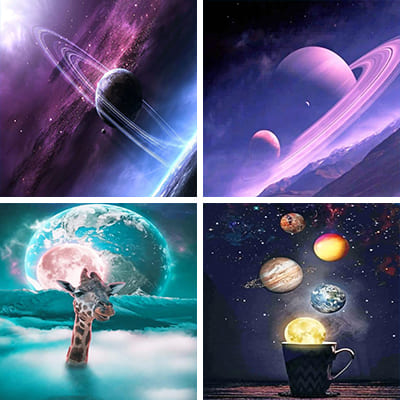 planets painting by numbers