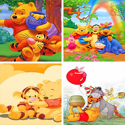 pooh bear painting by numbers