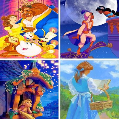 princesses painting by numbers