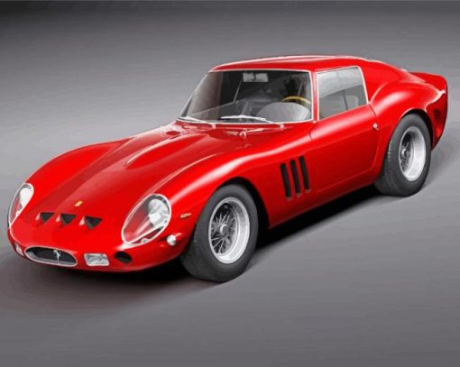 Red Ferrari 250 GTO paint by numbers